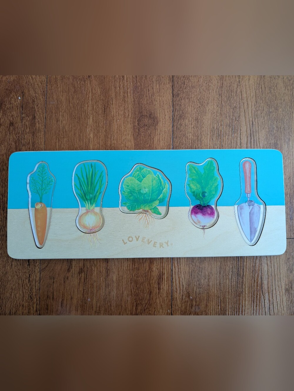 Lovevery Wooden Vegetable Community Garden Puzzle toddler